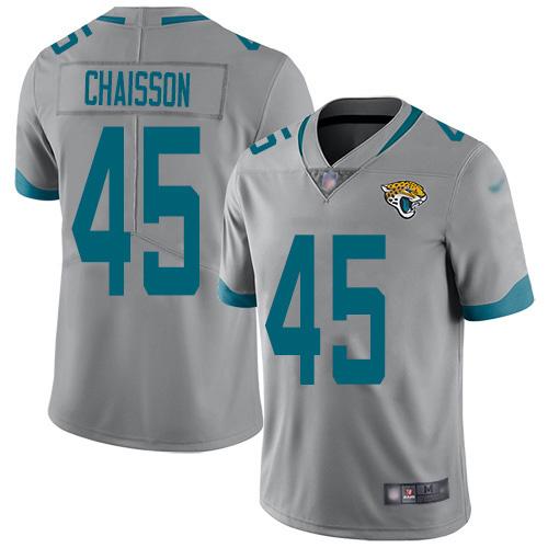 Men Nike Jacksonville Jaguars #45 KLavon Chaisson Silver  Stitched NFL Limited Inverted Legend Jersey